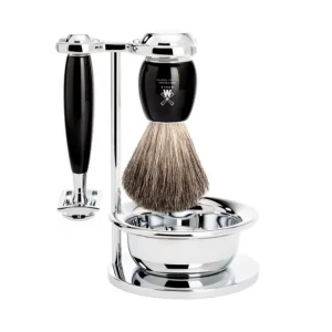 MÜHLE 3-teiliges Rasierset VIVO, schwarz